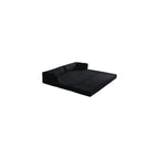 78" 5-in-1 Convertible Sofa Bed, Corduroy Tri-Fold Sleeper Couch, Black