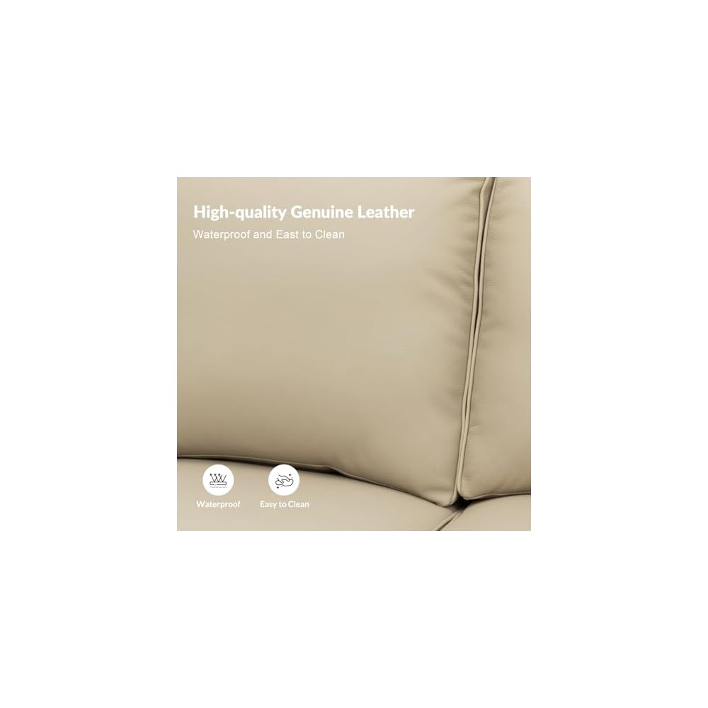Genuine Leather Sofa Fabric Swatches Beige