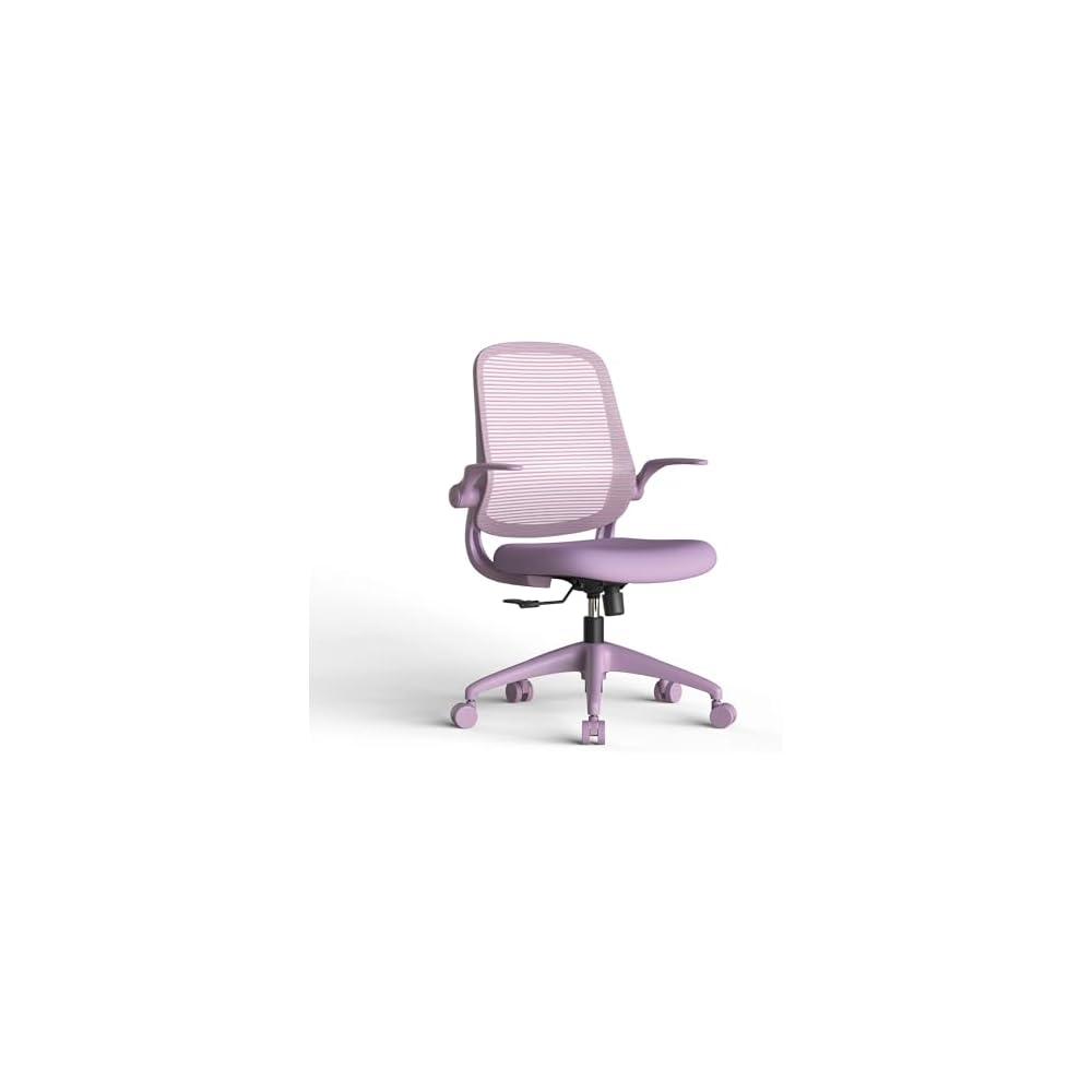 Green Ergonomic Office Chair 500lb Heavy Duty, Mesh Desk Chair for Home Office, Mid Back Computer Chair with Flip-up Arms, High Density Molded Foam Seat with Adjustable Height, Fireproof (Green)
