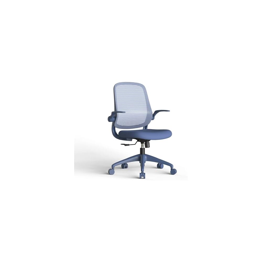 Green Ergonomic Office Chair 500lb Heavy Duty, Mesh Desk Chair for Home Office, Mid Back Computer Chair with Flip-up Arms, High Density Molded Foam Seat with Adjustable Height, Fireproof (Green)