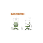 Green Ergonomic Office Chair 500lb Heavy Duty, Mesh Desk Chair for Home Office, Mid Back Computer Chair with Flip-up Arms, High Density Molded Foam Seat with Adjustable Height, Fireproof (Green)