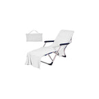 VOCOOL Double Layer Chaise Lounge Pool Chair Cover Beach Towel Fitted Elastic Pocket Won't Slide 85" L x 30" W-Pink