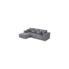 109" L-Shaped Modular Corner Sectional Sofa Corduroy Boneless Cloud Couches with Deep Seat, Modular Compressed Boneless Sofa W/Chaise Lounger for Living Room, No Assembly