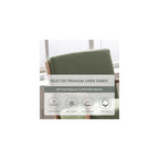 ANJ Mid Century Modern Accent Chairs Set of 2, Comfy Fabric Reading Chair with Solid Wood Frame, Easy Assembly Armchair for Living Room Blackish Green 2
