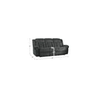 Homelegance 9901CC-3 Double Reclining Sofa, Gray, Fabric