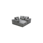 109" L-Shaped Modular Corner Sectional Sofa Corduroy Boneless Cloud Couches with Deep Seat, Modular Compressed Boneless Sofa W/Chaise Lounger for Living Room, No Assembly