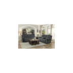 Homelegance 9901CC-3 Double Reclining Sofa, Gray, Fabric
