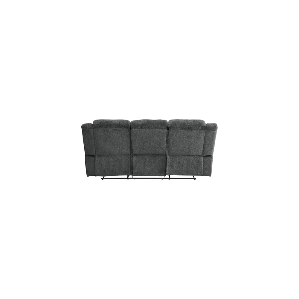 Homelegance 9901CC-3 Double Reclining Sofa, Gray, Fabric