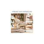 Compact Home Office Chair - Ergonomic Chair with Flip-Up Arms, Beige