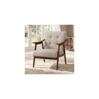 VASAGLE Accent Chair, PU Leather Armchair, Button Tufted, Thick Cushion