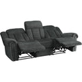 Homelegance 9901CC-3 Double Reclining Sofa, Gray, Fabric