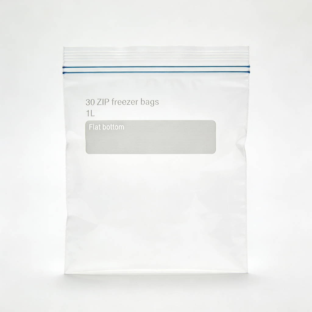 Charley Chau alfapac - 30 ZIP freezer bags 1L with flat bottom - airtight and reusable