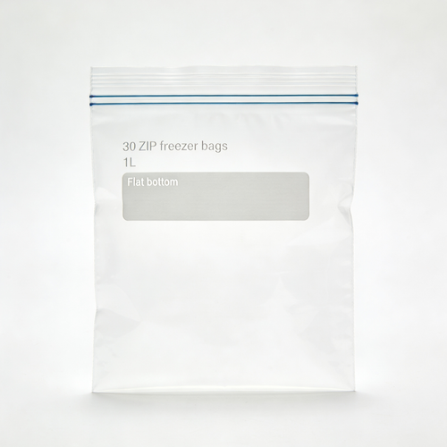 Charley Chau alfapac - 30 ZIP freezer bags 1L with flat bottom - airtight and reusable
